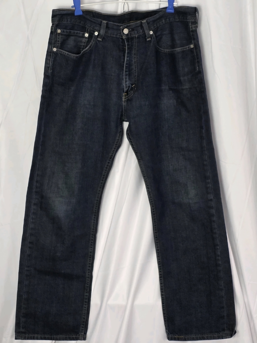 Levi's Men's 505 Straight-Leg Jeans in Dark Indigo Wash 100% Cotton Denim 36×30